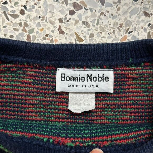 Vintage holiday Scotty dog puppy sweater Christmas medium m red green - Picture 4 of 5